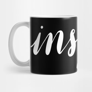 Inspire, Inspire word in white stylised font Mug